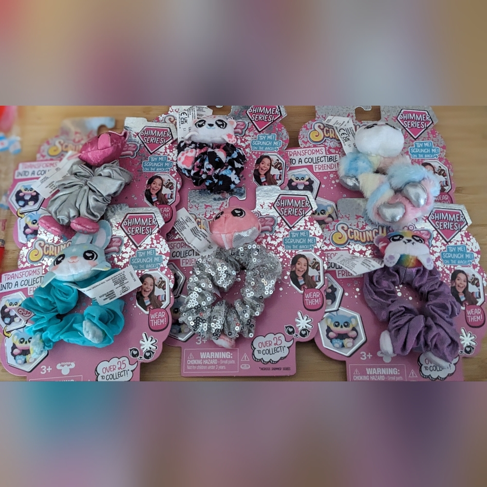 Ty Silver Sparkle Hair Clips with Crystal Accents